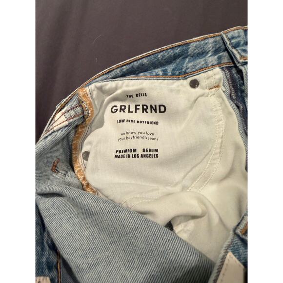 GRLFRND NWT Bella Low Rise Boyfriend Jean 25 $245 NEW - Picture 6 of 8